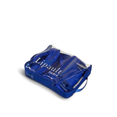 Foldable Plume Mini Cabin Upright in the color Magnetic Blue.